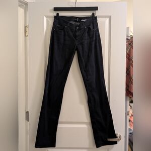 7 For All Mankind- Midnight Blue Straight Jeans Size 28